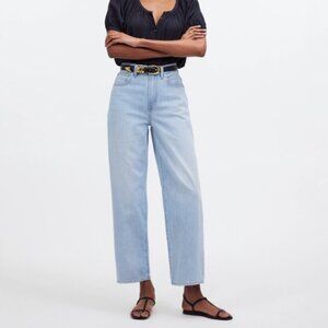 Madewell Light Blue Fitzgerland Wash Perfect Vintage Wide-Leg Crop Jean Size 29